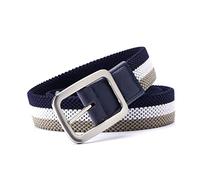 Elegantyl Geflochtener Nylongürtel ohne Löcher Elastischer Wendegürtel für Herren mit gewebtem Canvas-Gürtel in verschiedenen Farben, 120cm