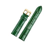 Elegantyl Grünes Lederarmband 12mm - 24mm Ersatzarmband für Uhrenzubehör für Herren und Damen, 22mm