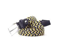Elegantyl Herren Damen Lässig Gestrickter Elastischer Gürtel Dornschließe Gemischte Farbe Canvas Geflochtene Stretchgürtel 3,4cm Breite, 100cm
