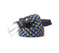 Elegantyl Herren Damen Lässig Gestrickter Elastischer Gürtel Dornschließe Gemischte Farbe Canvas Geflochtene Stretchgürtel 3,4cm Breite, 100cm