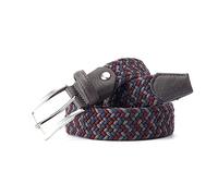Elegantyl Herren Damen Lässig Gestrickter Elastischer Gürtel Dornschließe Gemischte Farbe Canvas Geflochtene Stretchgürtel 3,4cm Breite, 130cm