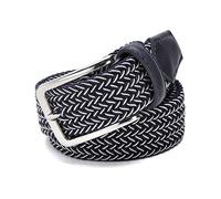 Elegantyl Herren Elastischer Taillengürtel Canvas Stretch Geflochtener Gürtel 3,4cm Breite Jeansgürtel Bekleidungszubehör, 155cm