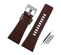 Lederarmband 22mm - 34mm Herrenuhr Ersatzarmband Uhrenzubehör + Montagewerkzeug, 34mm