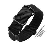 Elegantyl Nato Nylon Uhrenarmband 18mm 20mm 22mm 24mm Stripe Canvas Uhrenarmband Ersatzarmband, 20mm