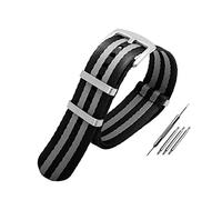 Elegantyl Nato-Nylonarmband 20mm - 23mm Wasserdichtes Uhrenarmband Atmungsaktives und schweißableitendes Uhrenzubehör, 21mm