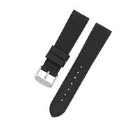 Elegantyl Nylon-Armband Lederfutter Uhrenarmband 18mm - 24mm Sportliches wasserdichtes Uhrenarmband + Installationswerkzeug, 21mm