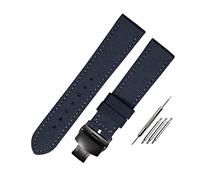 Elegantyl Nylon-Armband Lederfutter Uhrenarmband 18mm - 24mm Sportliches wasserdichtes Uhrenarmband + Installationswerkzeug, 23mm