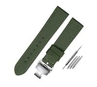 Nylon-Armband Lederfutter Uhrenarmband 18mm - 24mm Sportliches wasserdichtes Uhrenarmband + Installationswerkzeug, 23mm