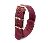Elegantyl Nylon-Ersatzarmband Bunte Stoff-Nylon-Uhrenarmbänder mit goldener Schnalle 18 20 22 24mm, 20mm