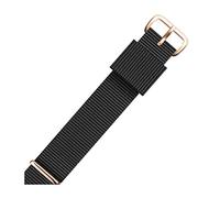 Elegantyl Nylon-Uhrenarmband 12mm - 20mm Buntes Streifen-Uhrenarmband Uhrenarmband für Herren und Damen, 15mm