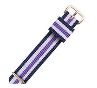 Elegantyl Nylon-Uhrenarmband 12mm - 20mm Buntes Streifen-Uhrenarmband Uhrenarmband für Herren und Damen, 14mm