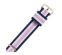 Elegantyl Nylon-Uhrenarmband 12mm - 20mm Buntes Streifen-Uhrenarmband Uhrenarmband für Herren und Damen, 12mm