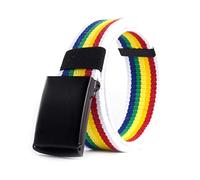 Elegantyl Rainbow Stripes Tactical Military Herren Nylongürtel 3,8cm Breite Casual Jeans Damen Canvas Gürtel, Regenbogen, 140cm
