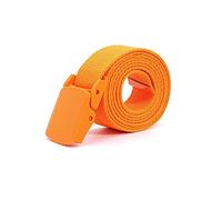 Elegantyl Taktischer Nylongürtel, verstellbar, einfache Schnalle, Canvas-Gürtel, 3,2cm breit, Herren, Damen, Jeans, Gürtel, Zubehör, Orange, 90cm