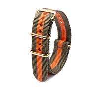 Elegantyl Uhrenarmband aus Nylon mit goldener Schnalle, Nylonstreifen, Uhrenzubehör, 18mm, 20mm, 22mm, 24mm, 18mm