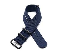 Elegantyl Verstellbares Uhrenarmband aus Nylon für Nato-Uhrenarmband 18mm 20mm 22mm 24mm Ersatz-Uhrenarmband aus Stoff, Blau, 22mm