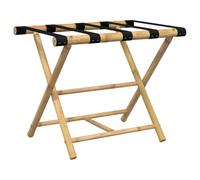 Eleganz Klappbare Gepäckablage aus Bambus 62x42x50,5 cm - Stabile & platzsparende Aufbewahrung für Taschen & Koffer - Ideal für Reise, Flur oder kleine Räume