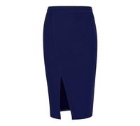 Elektrisch blauer Bleistiftrock aus Mufflonimitat M