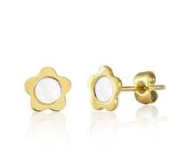 ELEKTROPULLI Blumen Ohrstecker ca. 7x8mm Gold
