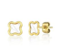 ELEKTROPULLI Blumen Ohrstecker ca. 7x8mm Gold