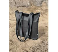 ELEKTROPULLI Quadratische Rucksacktasche QUINN aus Leder Schwarz Meliert / Matt / Gold Ca 37 x 33 x 7 cm