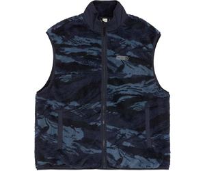 Element - ärmelloses winddichtes Fleece - Classic Sherpa Vest Spirit Camo Blue für Herren - Größe L - Navy blau Navy blau L