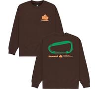 Element - Dickes Sweatshirt aus recycelten Materialien - Sporting Crew Java für Herren aus Baumwolle - Größe M - Braun Braun M