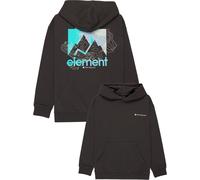 Element - Fleece-Jacke aus recycelter Baumwolle mit Kapuze - Jungen - New Heights Hooded Sweatshirt Youth Off Black - New Heights Hooded schwarz 16 Jahre