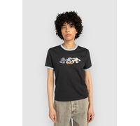 T-Shirt ELEMENT "Second Nature Ringer", Damen, Gr. M, schwarz (off schwarz), Obermaterial: 100% Baumwolle., Shirts T-Shirt (32601358-M) off schwarz