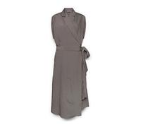 Elena Mirò - Gestreiftes Hemdblusenkleid aus Modalmix - - Dresses - Damen - Grau - M