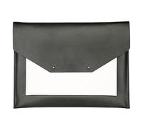 Eleoption MacBook Mikrofaser Ledertasche Laptop Sleeve Slim elegant Umschlagtasche Doppelschicht Tasche auch für Maus Mouspad Smartphone (für MacBook 12" A1534, Schwarz und Weiß)