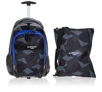 Elephant 2 Teile Set Trolley Hero Signature Trolleyrucksack 12610 + Turnbeutel Attach Bag (Cyber Camo Blau)