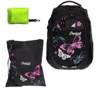 Elephant 3tlg. Set Schulrucksack Hero 12679 Butterfly Pink rtp | Signature Jungen Mädchen Rucksack Sportbeutel Turnbeutel Regencover Attach Bag Raincover