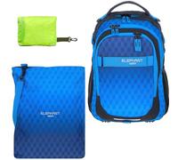 Elephant 3tlg. Set Schulrucksack Hero 12868 Dark Blue Cube rtp | Signature Blau Jungen Mädchen Rucksack Sportbeutel Turnbeutel Regencover Attach Bag Raincover
