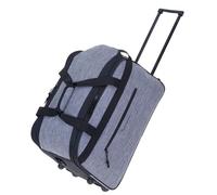 Elephant Reisetrolley Weekender Duffle Travel 55 cm Trolley Reise Damen Herren Handgepäck Reisetasche Rollen (Hellgrau-Schwarz 13030)