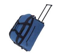 Elephant Reisetrolley Weekender Duffle Travel 55 cm Trolley Reise Damen Herren Handgepäck Reisetasche Rollen (Blau-Schwarz 13030)