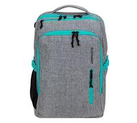 Elephant Rucksack Handgepäck Reisetasche Fly Legends XL 45 L Flugzeug Bus Reiserucksack Laptop Fach Anti-Theft Tasche 12900 (Grau-Türkis)