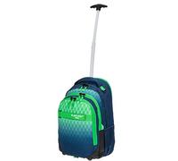 Elephant Trolley Jungen Mädchen Schultrolley Hero Signature Schulranzen Trolly Rucksack (Cube Green Blue)
