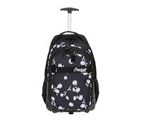 Elephant Trolley Mädchen Schultrolley Hero Signature Schulranzen Schultasche Trolly Rucksack 12800 Auswahl (Black Flower (Schwarz/Blume))