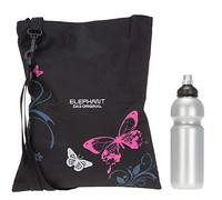Elephant Turnbeutel Sportbeutel Hero Signature Attach Bag Tasche fixierbar Jungen Mädchen Auswahl passt zu Cyber Camo, Two Tone, Flower, Cube oder Plaid + Trinkflasche (Butterfly Pink 12677)