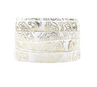 Elerevyo 1 Paar Flache Paisley-Schnürsenkel für Turnschuhe 0.31 Zoll Weiche Schnürsenkel für Lässige Wanderschuhe Weißes Gold 120cm/47.2"