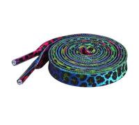 Elerevyo 1 Paar Flache Schnürsenkel mit Leopardenmuster für Turnschuhe 0.31 Zoll Schnürsenkel für Lässige Wanderschuhe Regenbogen 140cm/55.1"