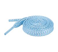 Elerevyo Glitzernde Metallische Gewellte Flache Schnürsenkel Gold-Silberne Pailletten Funkelnde Schnürsenkel für Turnschuhe 2 Paar Himmelblau-Silber 100cm/39.4"