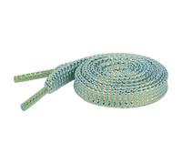 Elerevyo Glitzernde Metallische Gewellte Flache Schnürsenkel Gold-Silberne Pailletten Funkelnde Schnürsenkel für Turnschuhe 2 Paar Blau-Gold 60cm/23.6"