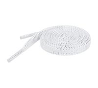 Elerevyo Glitzernde Metallische Gewellte Flache Schnürsenkel Gold-Silberne Pailletten Funkelnde Schnürsenkel für Turnschuhe 2 Paar Weiß-Silber 60cm/23.6"