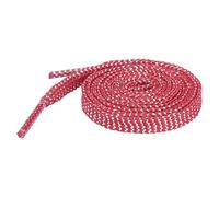 Elerevyo Glitzernde Metallische Gewellte Flache Schnürsenkel Gold-Silberne Pailletten Funkelnde Schnürsenkel für Turnschuhe 2 Paar Rot-Silber 60cm/23.6"
