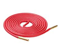 Elerevyo Shoelaces Faux Leather Solid Color Round Shoe Laces for Sneakers Boots 1 Pair Red 160cm/63