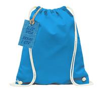 ELES VIDA Baumwoll Turnbeutel 1 Stück Sportbeutel - Rucksack Stofftasche Bag, Beutel, Baumwollbeutel, Jutebeutel Oeko-TEX® geprüft Stoffbeutel Damen & Herren, Kinder Gym Sack zum bemalen - Hellblau