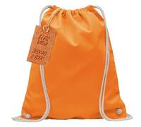 ELES VIDA Baumwoll Turnbeutel 1 Stück Sportbeutel - Rucksack Stofftasche Bag, Beutel, Baumwollbeutel, Jutebeutel Oeko-TEX® geprüft Stoffbeutel Damen & Herren, Kinder Gym Sack zum bemalen Mandarin