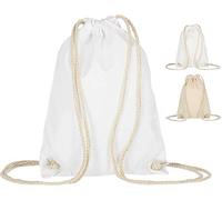 ELES VIDA Baumwoll Turnbeutel 21 x 29 cm Sportbeutel - Rucksack Stofftasche Bag, Beutel, Baumwollbeutel, Jutebeutel Oeko-TEX® geprüft Stoffbeutel Damen & Herren, Kinder Gym (1, Weiß)
